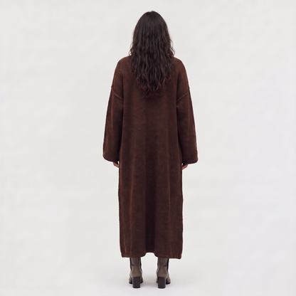 Women's Long Line Open-Front Knit Cardigan