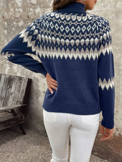 Alice | Effortless Fair Isle Turtleneck Christmas Jumper for Women