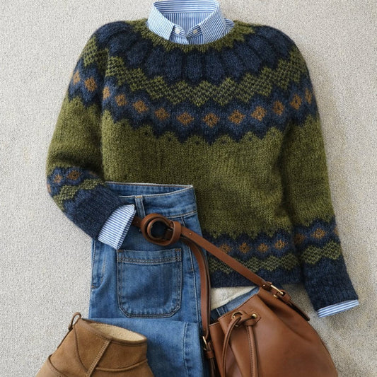 Daisy | Sophisticated Fair Isle Christmas Jumper for Women