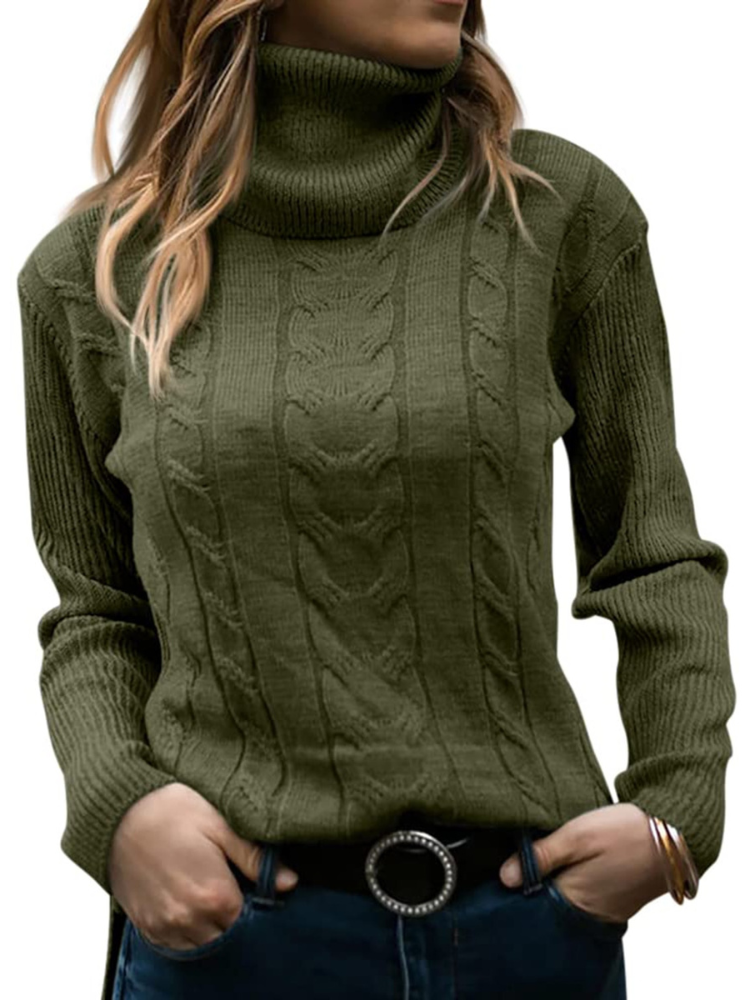 Eloise | Timeless Cable Knit Turtleneck Christmas Jumper for Women