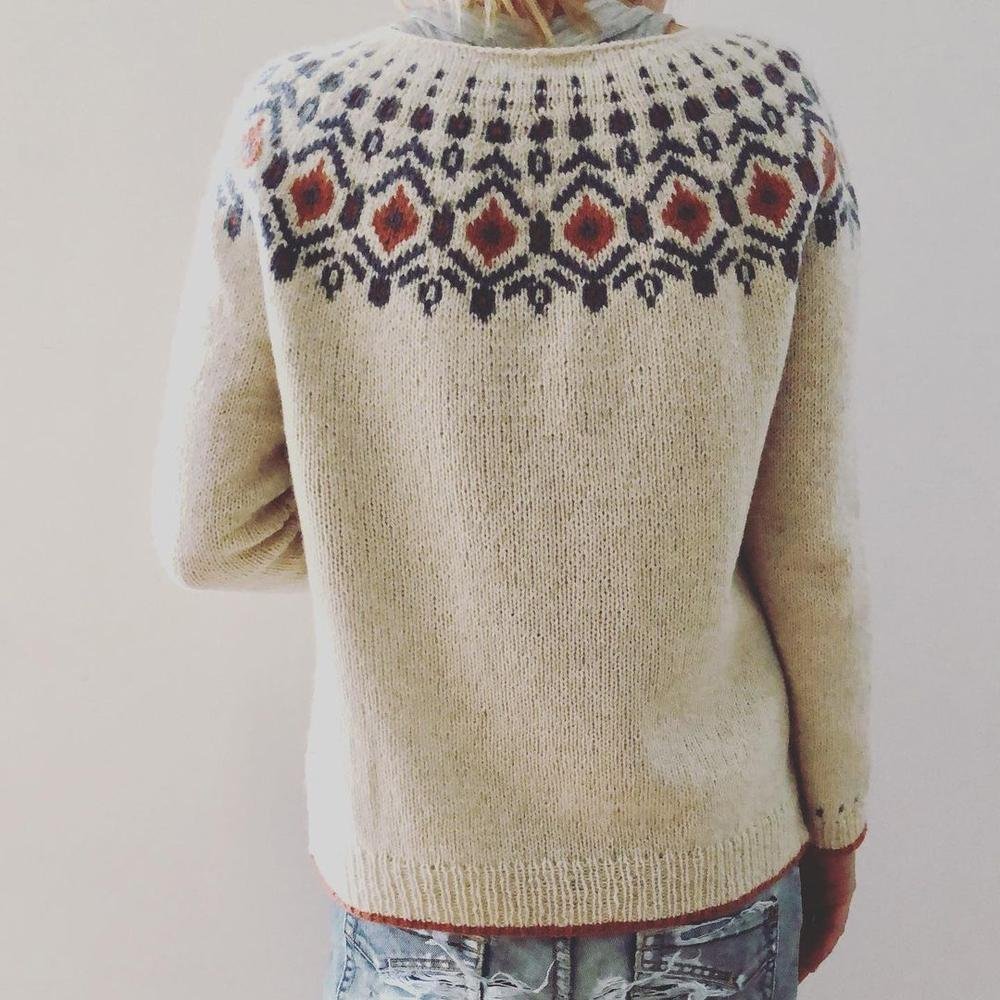 Hallie | Elegant Fair Isle Christmas Jumper for Women Chunky Knit