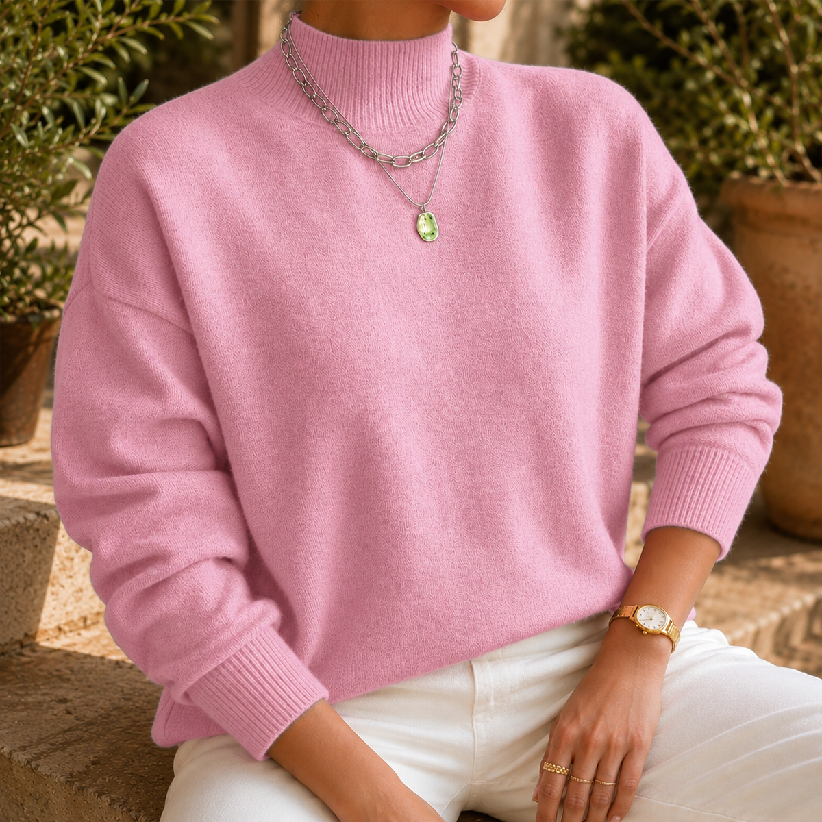 Elena Mock Neck Jumper