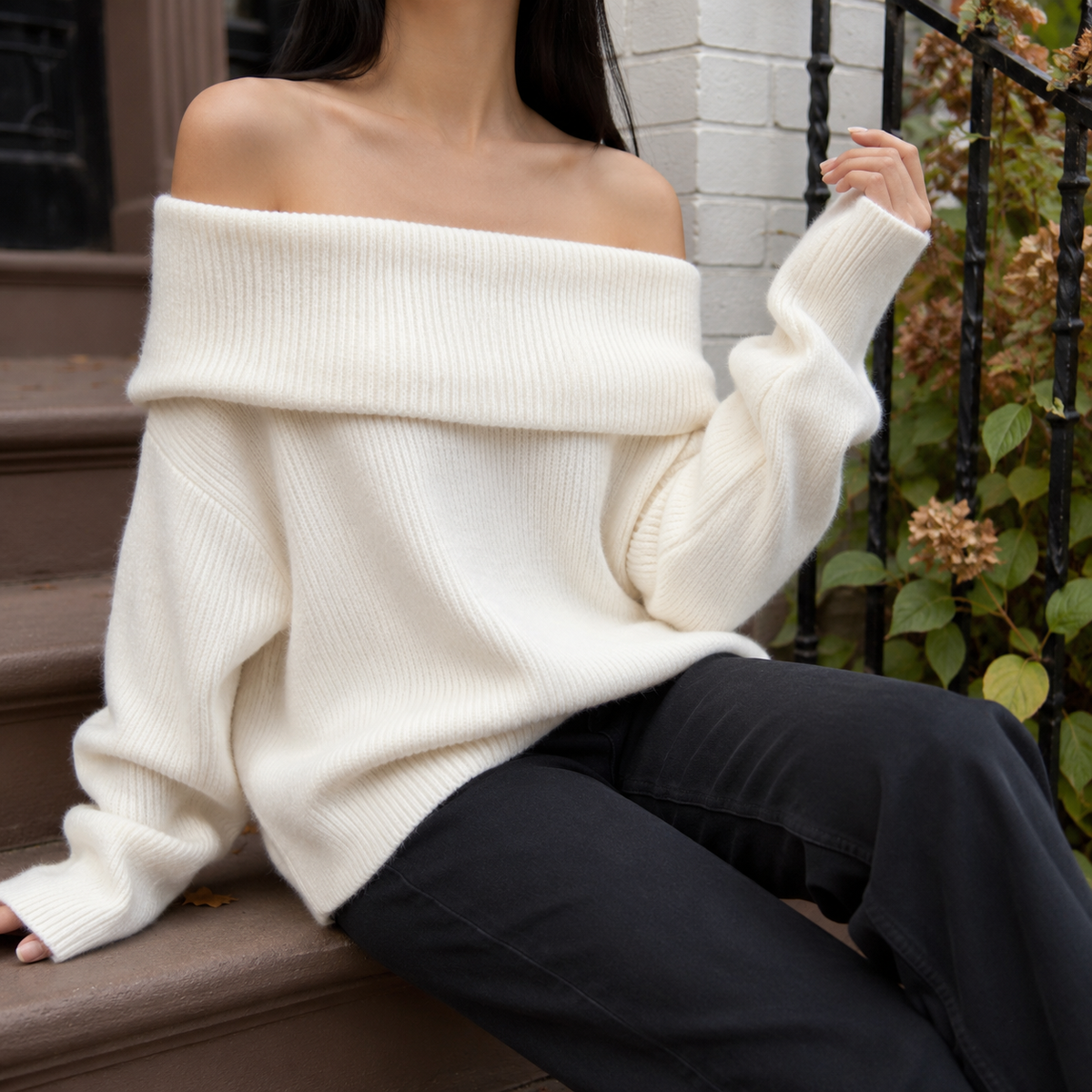 Annabeth Bardot Knit Jumper