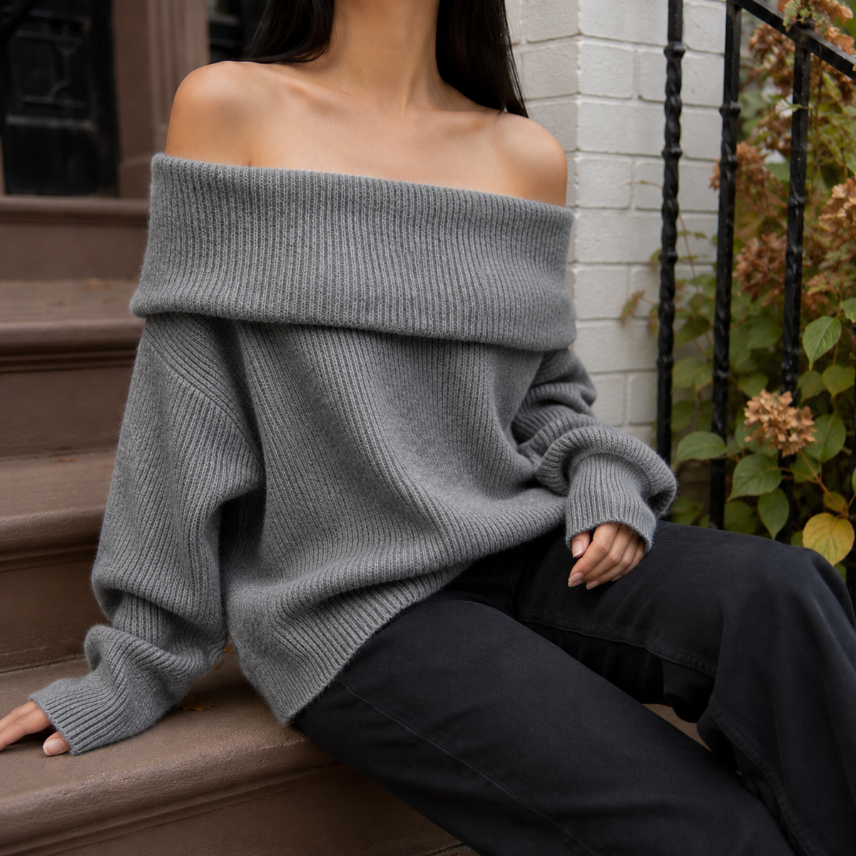 Annabeth Bardot Knit Jumper