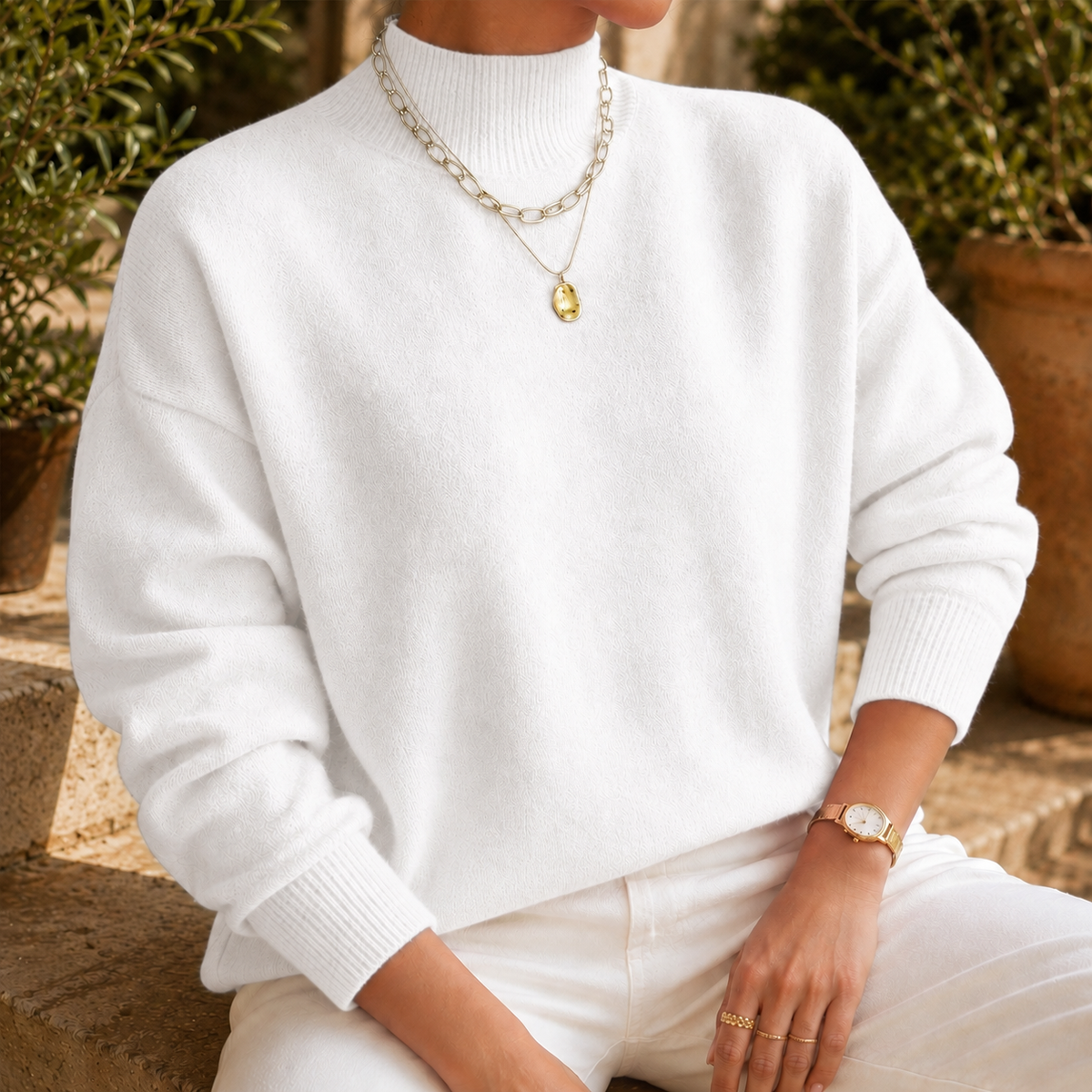 Elena Mock Neck Jumper