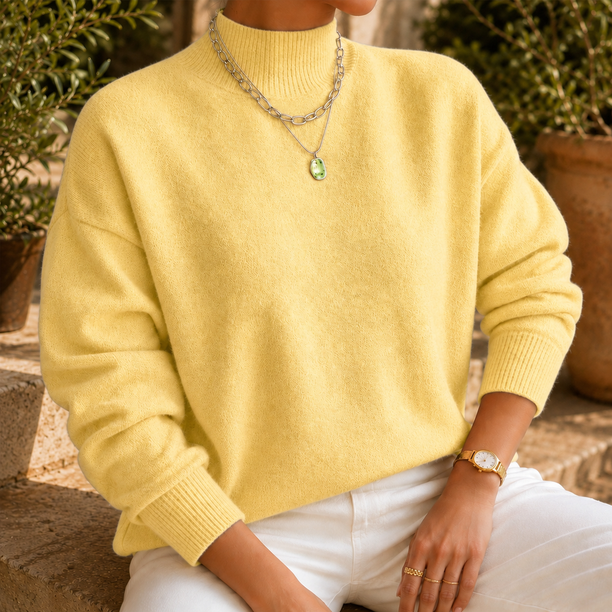 Elena Mock Neck Jumper