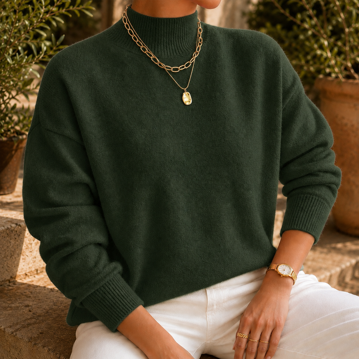 Elena Mock Neck Jumper