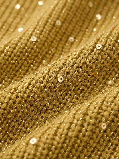 Women's Oversized Collared Cardigan – Gold Button Chunky Knit