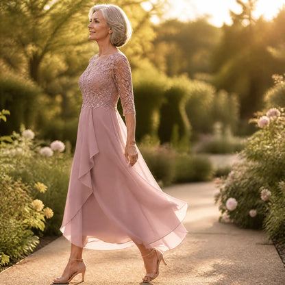 Women's Wedding Guest Dress | Midi Lace Embroidered