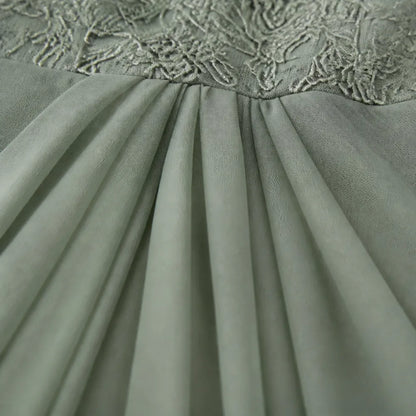 Women's Wedding Guest Dress | Midi Lace Embroidered